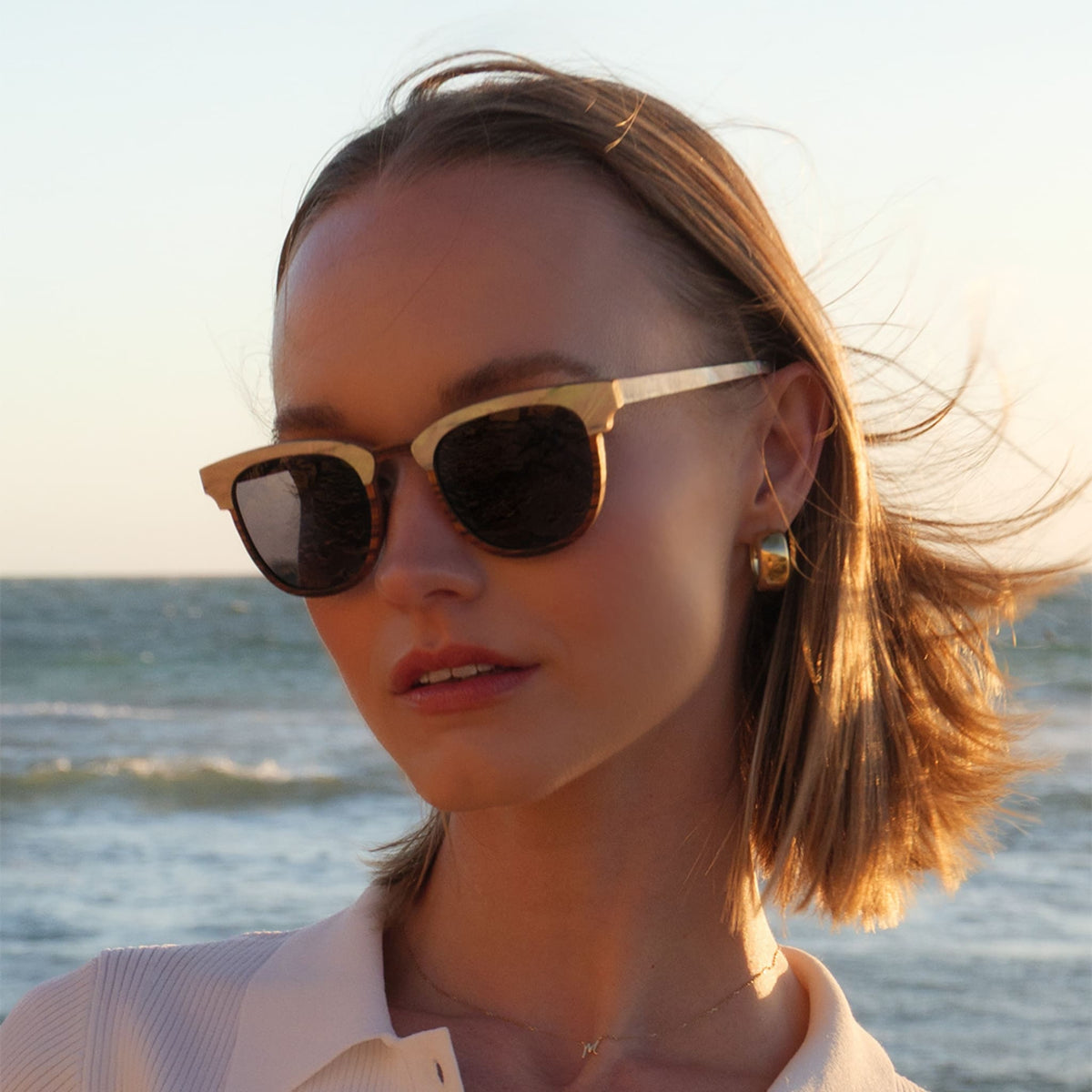 Pebble Beach Pearl | Mother of Pearl Sunglasses - Handmade  display picture 3